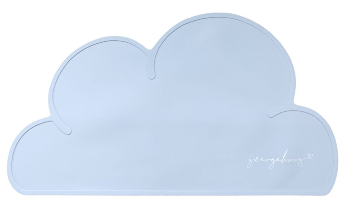 Silicone placemat cloud pastel blue