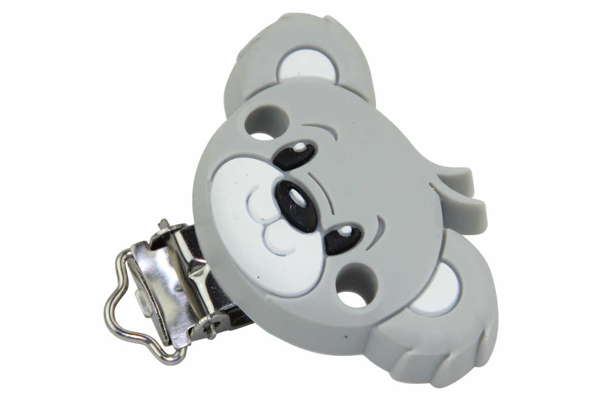 SILIKON fastening clip teddy bear