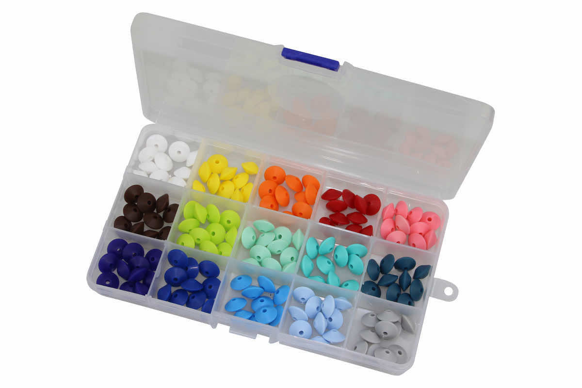 Starter set silicone lenses pointed 12mm rainbow