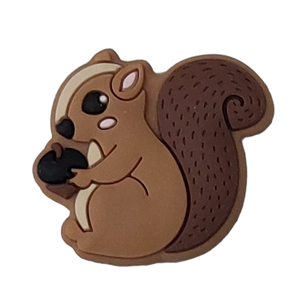 Silicone motif squirrel with nut