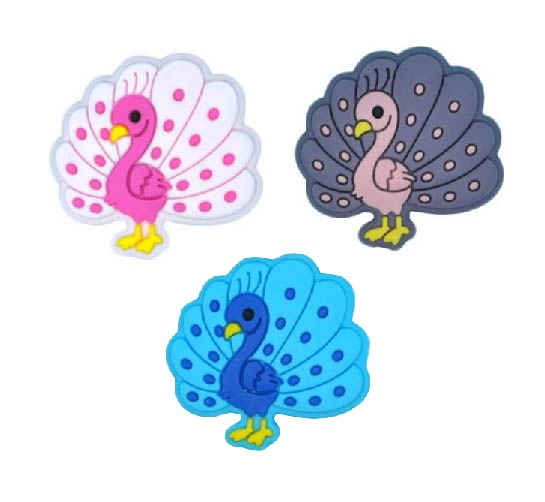Silicone motif peacock