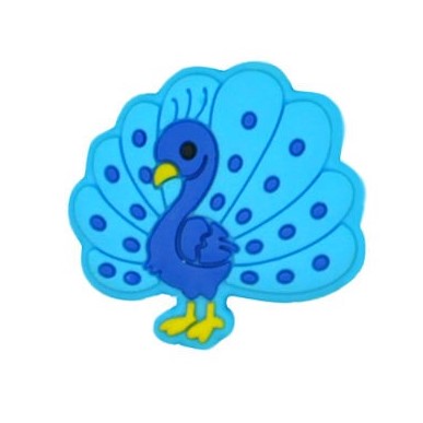 Silicone motif peacock