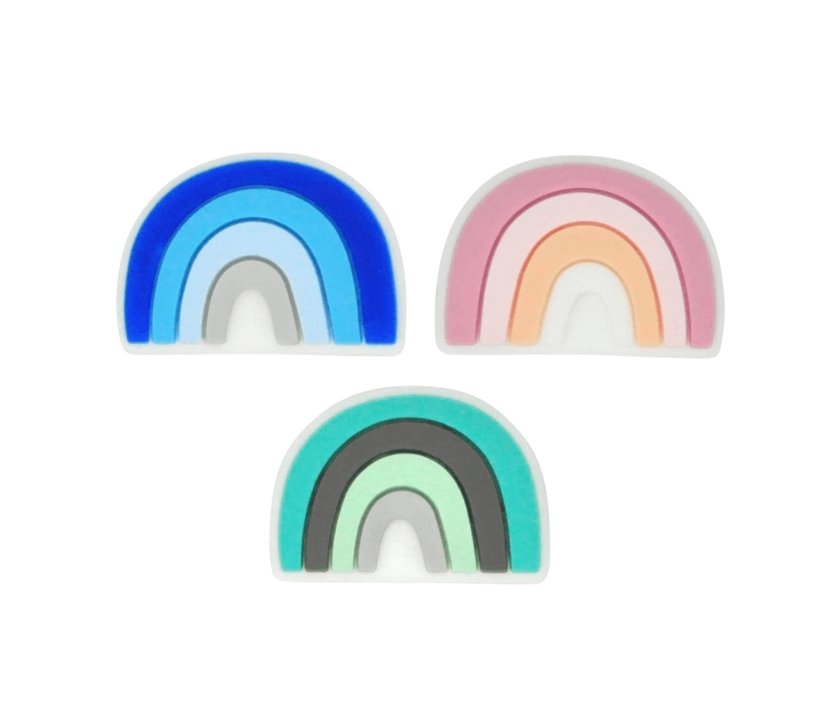 Silicone rainbow motif