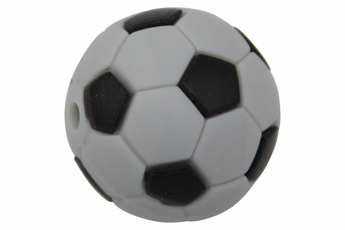 Silikonperle Fussball 19mm