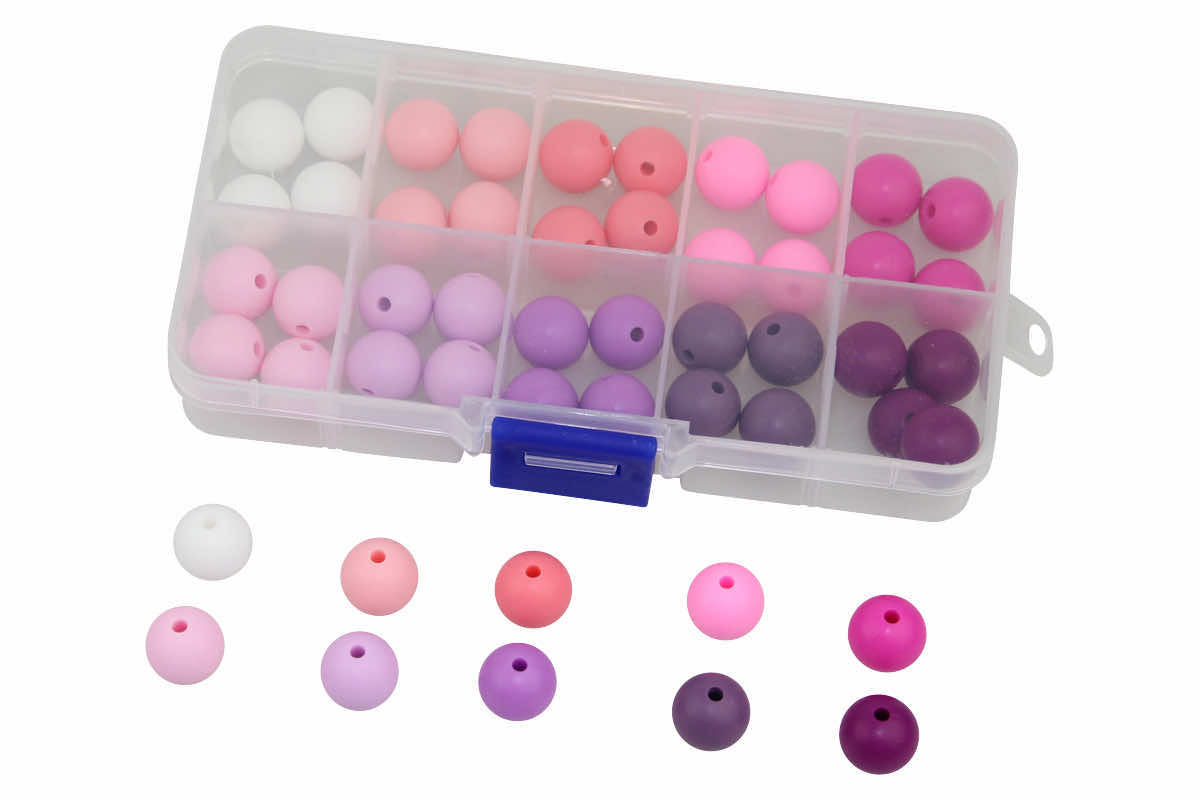 Starter set silicone beads 12mm Girl Zwergehuus Babygeschenke GmbH