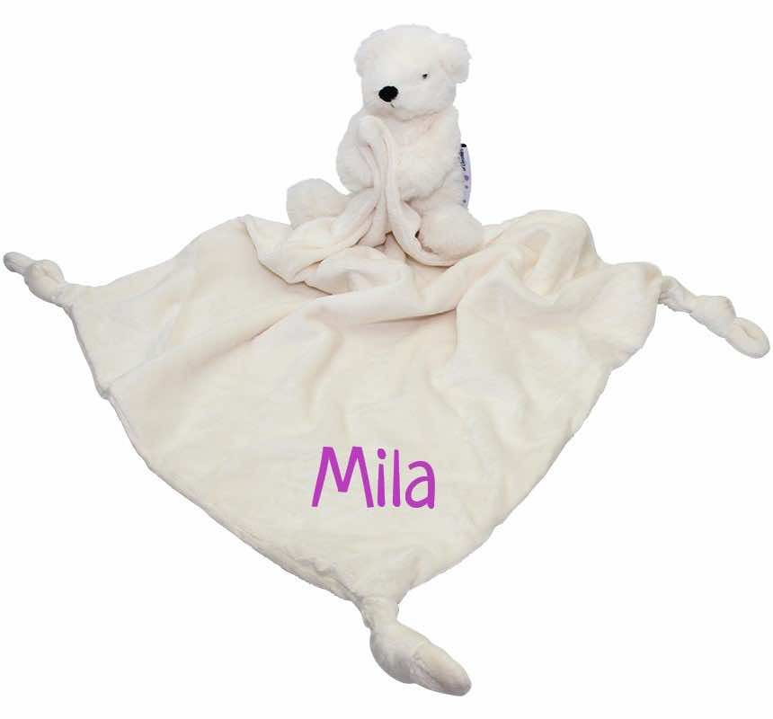 Super soft cuddly blanket polar bear white