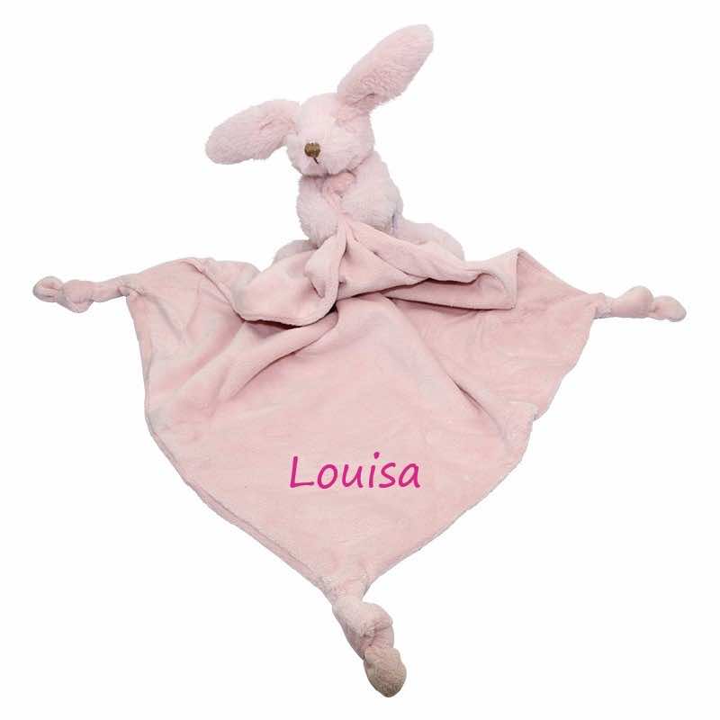 Superweiches Kuscheltuch Hase hellrosa