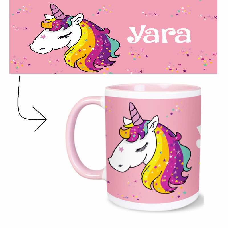 Unicorn head star mug