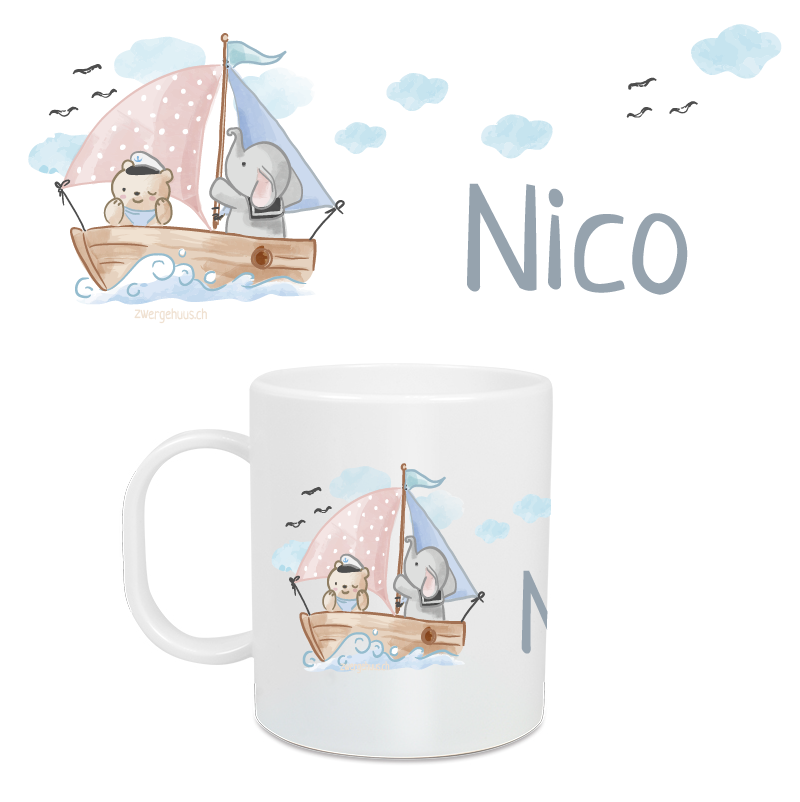 Children&#39;s mug large sailor