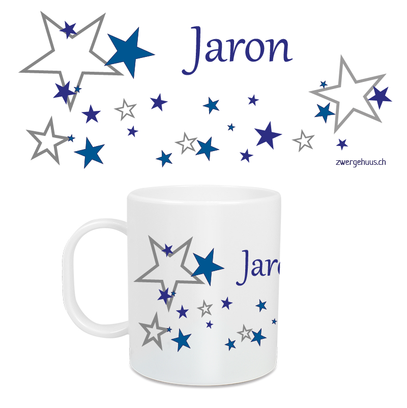 Children&#39;s mug large star blue