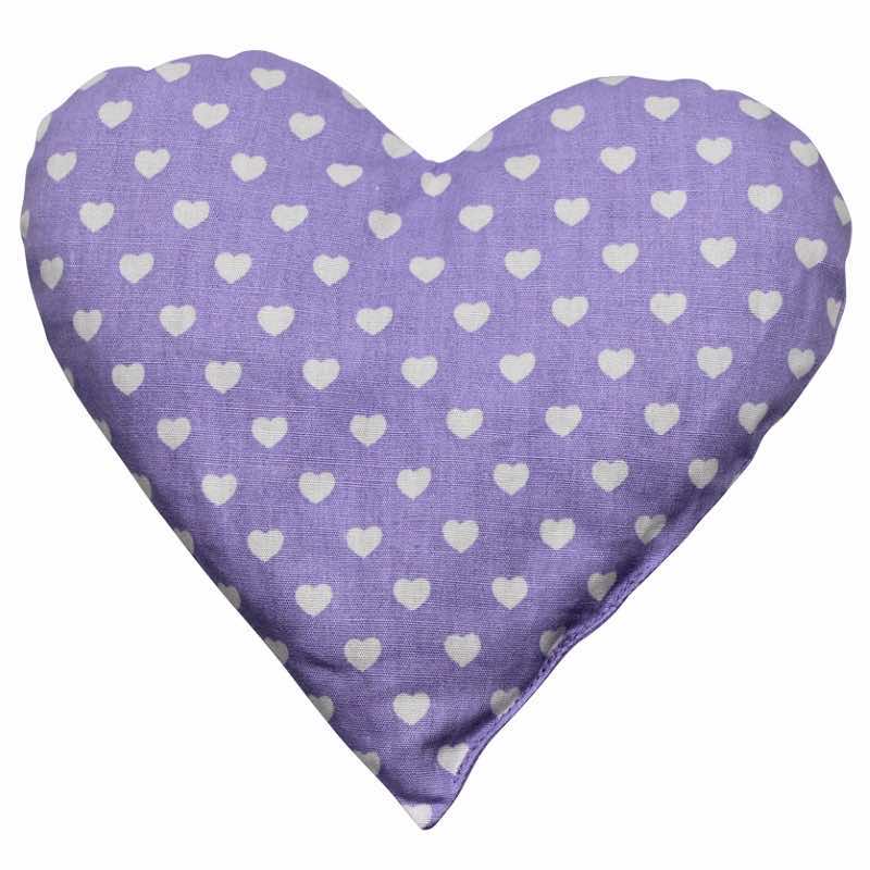 Grape seed cushion heart lilac