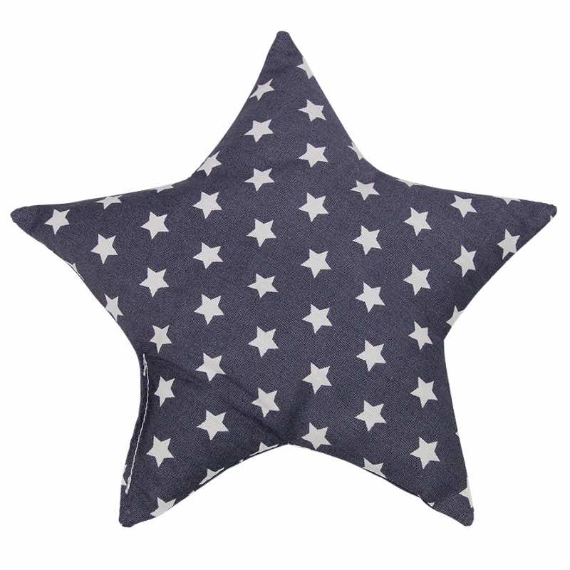 Grape seed cushion stars dark gray