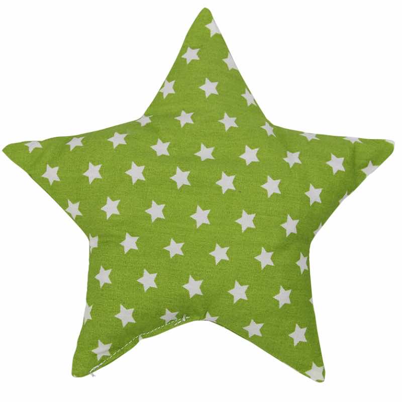 Grape seed cushion stars green