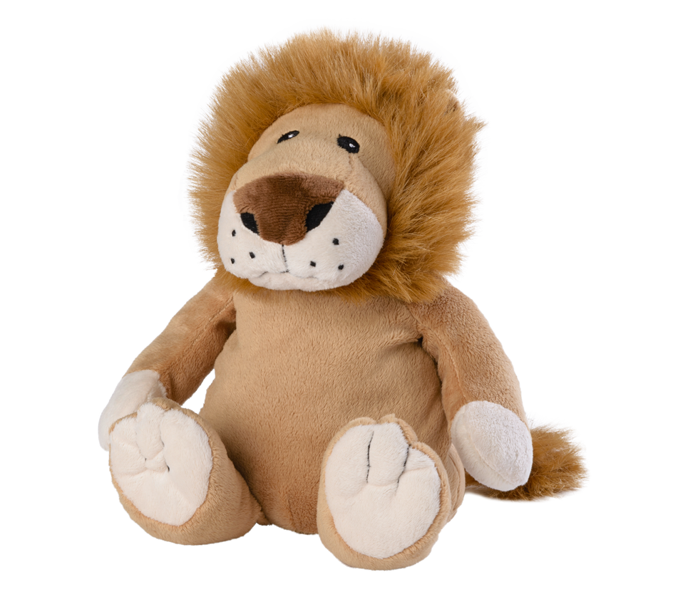 Warming stuffed animal lion