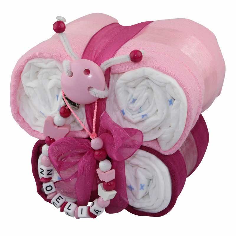 Diaper animal butterfly small pastel pink