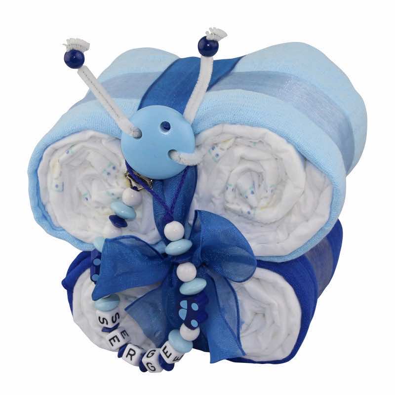 Diaper animal butterfly small pastel blue
