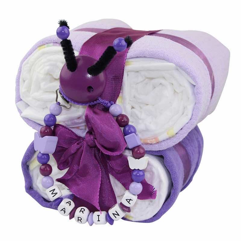 Diaper animal butterfly small purple