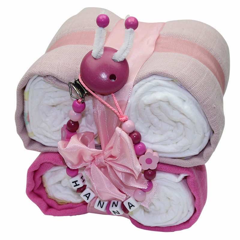 Diaper animal butterfly small rose brown:pink