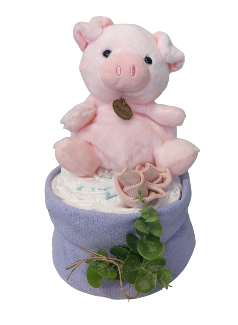 Diaper cake Nuscheli piggy