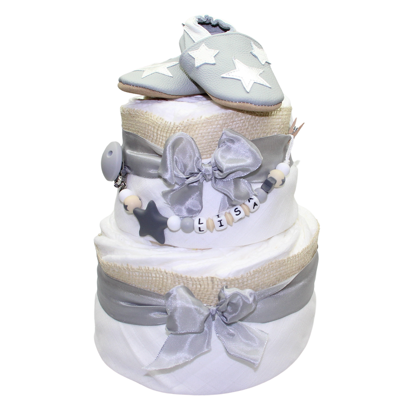 Diaper cake Finkli white:gray