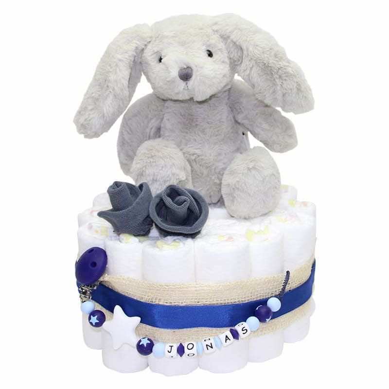 Diaper cake bunny gray