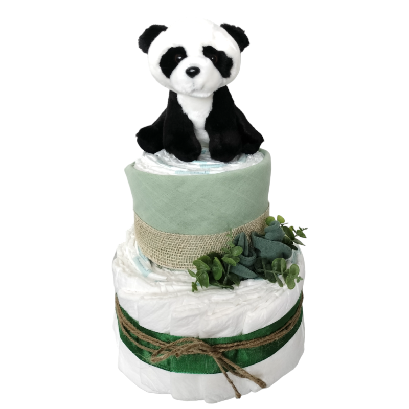 Panda diaper cake