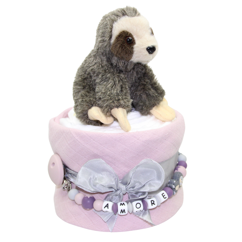 Diaper cake Nuscheli mini sloth